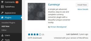 CurrencyR WordPress Plugin
